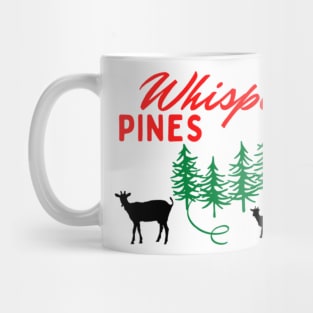 Whispering Pines Working Ranch with Goats Red and Black Mug